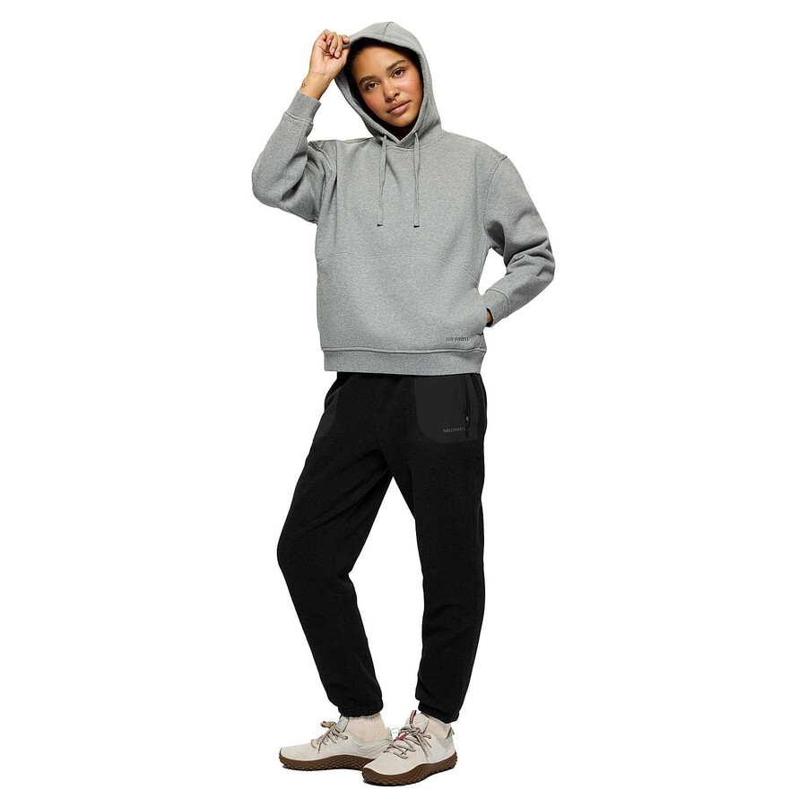 dames - relaxte hoodie - hoodies gemêleerd grijs