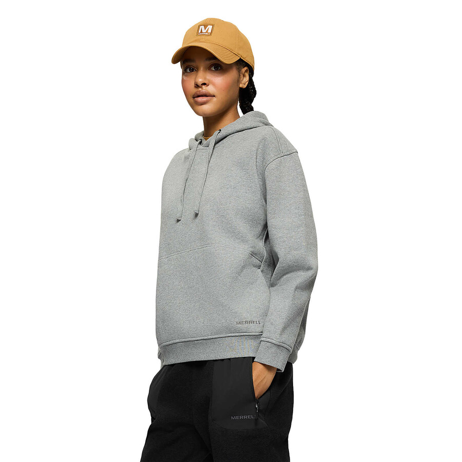 dames - relaxte hoodie - hoodies gemêleerd grijs
