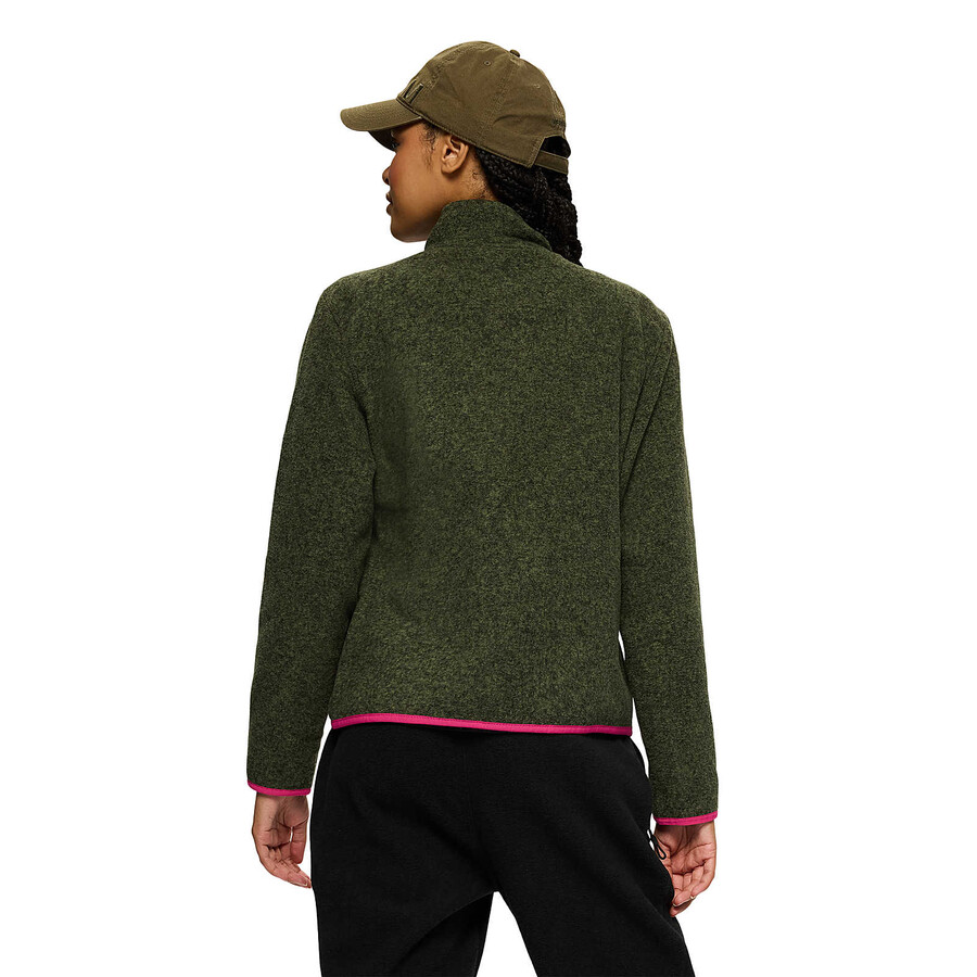 dames - jungle fleece met volledige ritssluiting - volledige ritssluiting geen capuchon iguanarode bieten